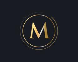 Letter M Logo for Luxury Symbol, Elegant and Stylish Sign vector