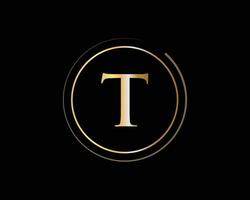 Letter T Logo for Luxury Symbol, Elegant and Stylish Sign vector