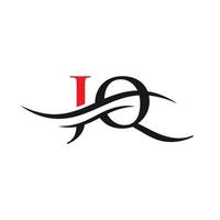logotipo vinculado a la letra jq para la identidad comercial y de la empresa. plantilla de vector de logotipo jq de letra inicial