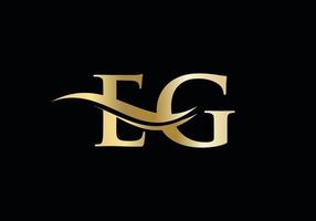 Initial linked letter EG logo design. Modern letter EG logo design vector with modern trendy