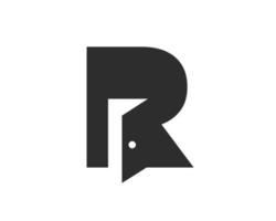 Letter R Door Logo Design Combined With Minimal Open Door Icon Vector Template