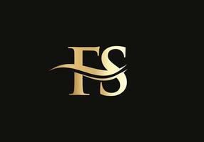 letra inicial fs logotipo vinculado para la identidad comercial y de la empresa. plantilla de vector de logotipo de letra fs moderna con moda moderna