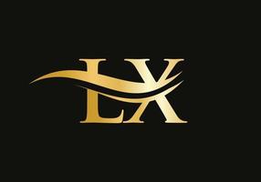 LX Linked Logo for business and company identity. Creative Letter LX Logo Vector