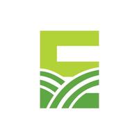 Letter E Agriculture Logo. Agro Farm Logo Based on Alphabet for Bakery, Bread, Cake, Cafe, Pastry, Home Industries Business Identity vector