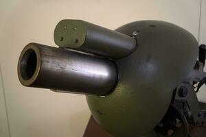 war machine gun close up cannon