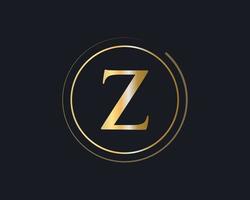 logotipo de la letra z para símbolo de lujo, signo elegante y con estilo vector