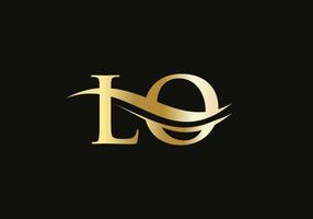 LO Letter Linked Logo for business and company identity. Initial Letter LO Logo Vector Template