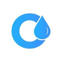 Letter O Water Logo Element Vector Template. Water Drop Logo Symbol