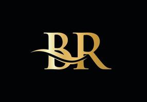 BR Letter Linked Logo for business and company identity. Initial Letter BR Logo Vector Template