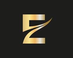 Initial letter E logo modern business typography vector template