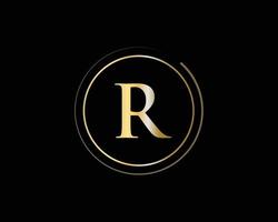 Letter R Logo for Luxury Symbol, Elegant and Stylish Sign vector