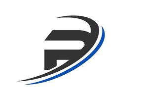 plantilla de logotipo de empresa de letra p. diseño inicial del logotipo p para bienes raíces, finanzas, marketing, administración, construcción, etc. vector