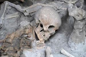 Ercolano Herculaneum fugitives skeletons on the beach photo