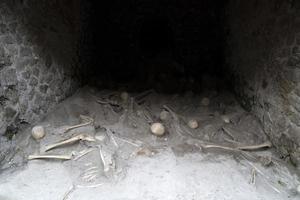 Ercolano Herculaneum fugitives skeletons on the beach photo