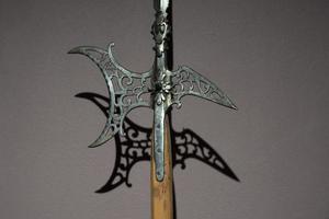 medieval iron halberd spear photo