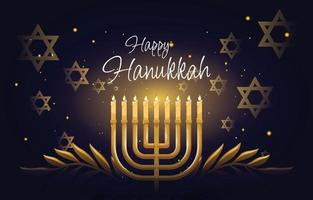 Menorah Light On The Dark Background vector