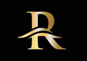 Letter R Logo With Luxury Concept vector