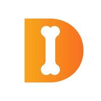 Letter D Dog Logo, Pet Care Logo Design Vector Template