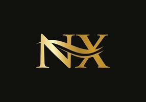 NX Linked Logo for business and company identity. Creative Letter NX logo Vector