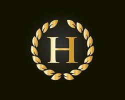 Letter H Luxury Logo template in vector for Restaurant, Royalty, Boutique, Cafe, Hotel, Heraldic, Jewelry and Fashion Identity