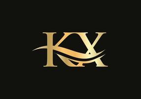 KX Linked Logo for business and company identity. Creative Letter KX Logo Vector