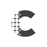 Letter C Architecture Logo Design. Real Estate Icon, Architect and Construction Symbol Vector Template