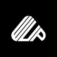 diseño creativo del logotipo de la letra wup con gráfico vectorial, logotipo simple y moderno de wup. vector