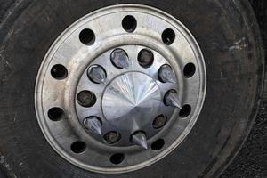 truck iron wheel detail photo