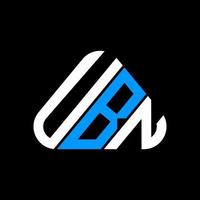 diseño creativo del logotipo de la letra ubn con gráfico vectorial, logotipo simple y moderno de ubn. vector