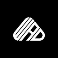 diseño creativo del logotipo de la letra wad con gráfico vectorial, logotipo simple y moderno de wad. vector