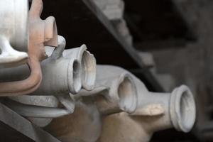 Roman amphora detail close up photo