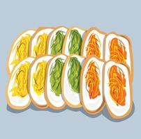 Vector illustration of food and snacks