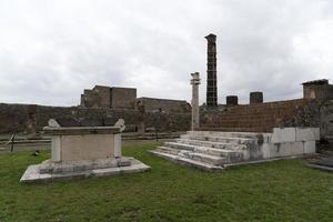 pompei ruins houses photo