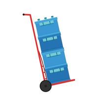 Crate and cart vector. free space for text. wallpaper. Bottle in crate. crate in cart. trolley vector. vector