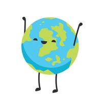 Earth character design. planet vector. Earth day mascot. vector