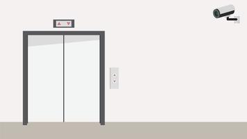 Lift door vector. free space for text. wallpaper. background. closed circuit camera vector. vector