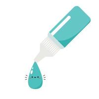 Eye drops vector. symbol. Eye drops on white background. Eye drop character design. vector