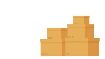 Parcel box vector. Parcel box on white background. vector