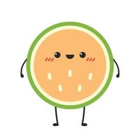 vector de caracteres de melón. melón sobre fondo blanco. fondo de pantalla. símbolo. diseño de logo.