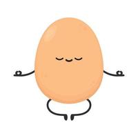 Egg character design. egg vector on white background.