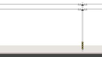 vector de poste eléctrico. poste eléctrico sobre fondo blanco. espacio libre para texto. copie el espacio