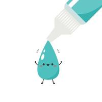 Eye drops vector. symbol. Eye drops on white background. Eye drop character design. vector