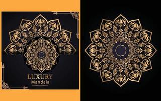 luxury ornamental mandala design background in gold color for yourself