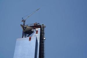 NEW YORK, USA - MAY 25 2018 Manhattan skyscrapers bottom up view photo