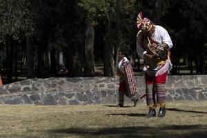 MEXICO CITY, MEXICO - JANUARY 30 2019 - The ancient dance of flyers los voladores photo