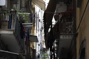 NAPLES, ITALY - FEBRUARY 1 2020 - old town street photo