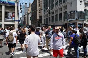 NEW YORK, USA - MAY 25 2018 - Times square full of people photo