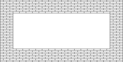 outline brick wall frame with copy space for your text or design vector