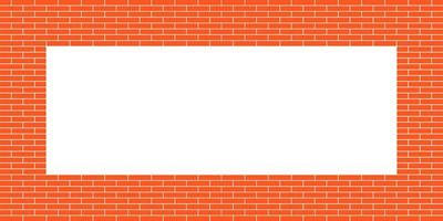 red brick wall frame with copy space for your text or design vector