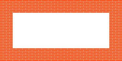 red brick wall frame with copy space for your text or design vector